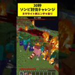 30秒でゾンビを討伐できるかチャレンジ エンチャント追加編 #はじめちゃん #マイクラ #shorts