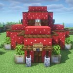 【マイクラ】畑、エンチャント付き！キノコを5つ組み合わせたキノコ拠点の作り方【マイクラ建築】