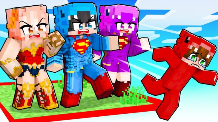 Atrapados en UN CHUNK como SUPERHEROES en Minecraft!