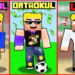 EFEKAN’IN HAYATI | İLKOKUL – ORTAOKUL – LİSE 😱 – Minecraft