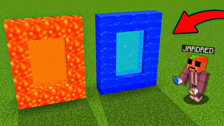 Encontré Portales de AGUA y LAVA en Minecraft!