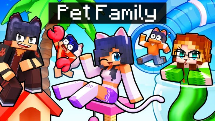 Having a PET FAMILY in Minecraft!