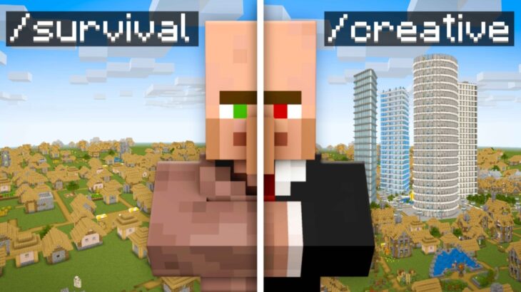 I Gave Creative Mode to ‘VILLAGERS’ for 24 Hours in Minecraft..!