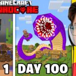 I Survived 100 Days as a WORM in Minecraft