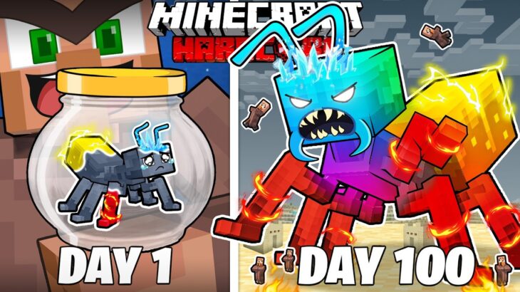 I Survived 100 Days as an ELEMENTAL ANT in HARDCORE Minecraft