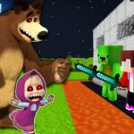 Masha and The Bear vs 最も安全な家 – マインクラフトゲームプレイ、マイキーとJJによる（Maizenパロディ）