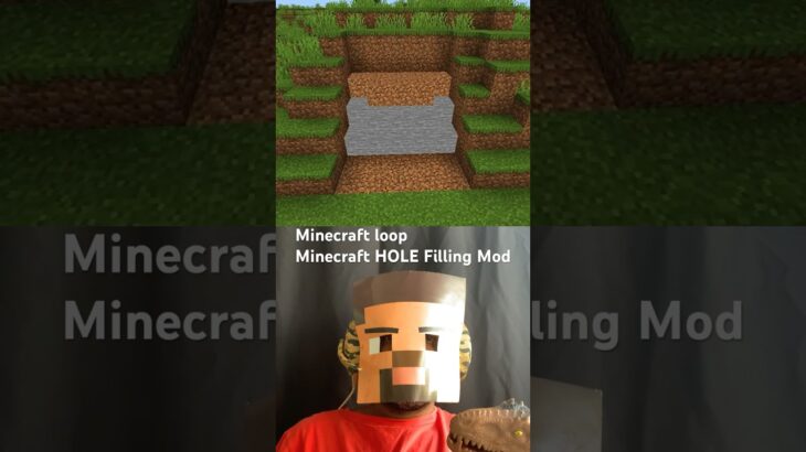 Minecraft loop Minecraft HOLE Filling Mod #shorts #マインクラフト #minecraft #マイクラ #shorts