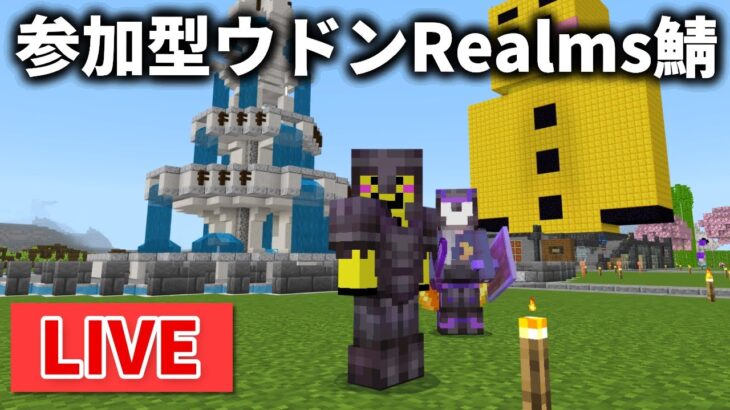 🔴【マイクラ】ウドンRealms鯖でウィザー討伐を目指す【参加型】Season3