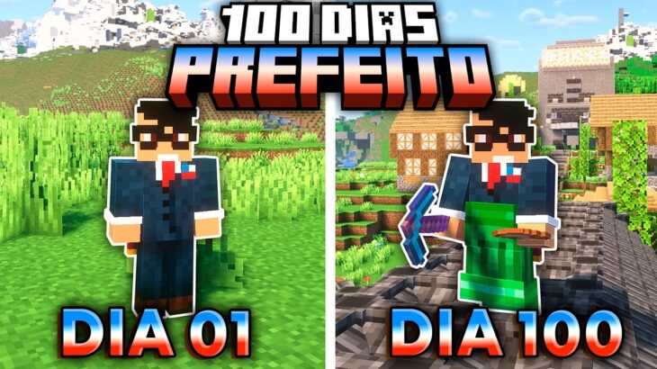 Sobrevivi 100 dias como o PREFEITO no Minecraft – O FILME