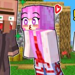 Une FILLE DRAGUE des Villageois au VILLAGE sur Minecraft !