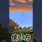 新コマンドfreeze　使い方 #マイクラ # #minecraft #マインクラフト #まいくら