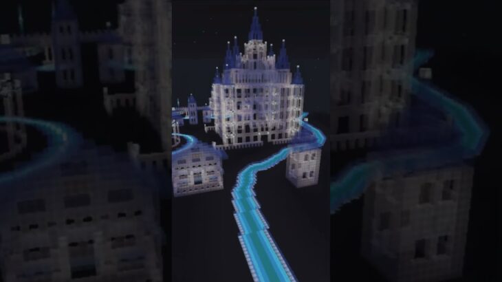 【マイクラ 建築 ガラスの家】幻想的な夜　マイクラ #minecraft #マインクラフト #マイクラ建築