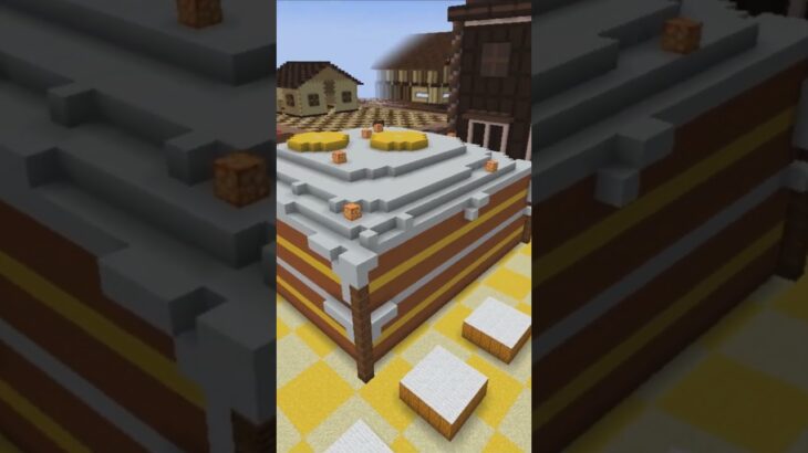 【マイクラ 建築 お菓子の家】マイクラで建築　お菓子の街のお菓子の家　マイクラ #minecraft #マインクラフト #マイクラ建築