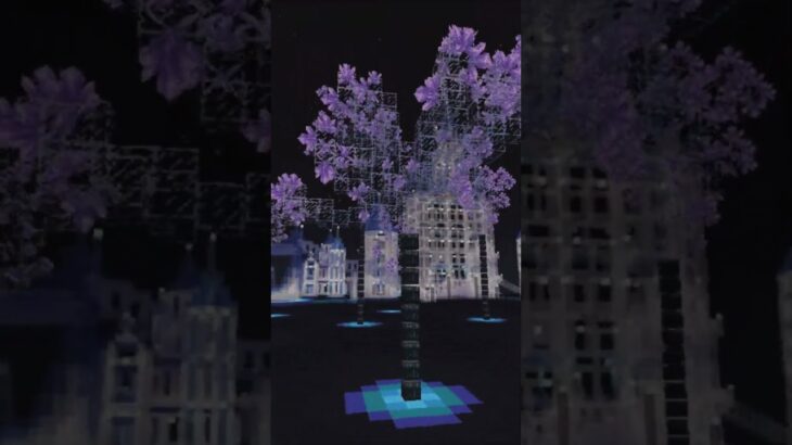 【マイクラ 建築 ガラスの家】幻想的な夜　マイクラ #minecraft #マインクラフト #マイクラ建築