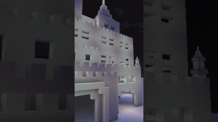 【マイクラ 建築 雪】雪の夜　#マイクラ #マイクラ建築 #minecraft #マインクラフト