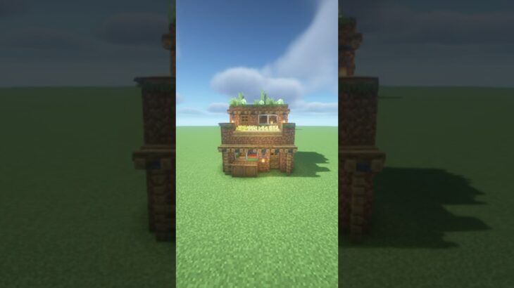 【マイクラ】土で作る畑付き簡単初期拠点【マイクラ建築】#minecraft #マイクラ #shorts