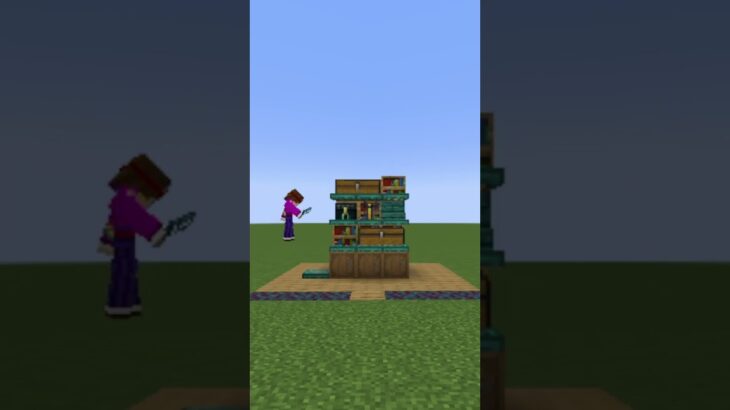 【マイクラ】シンプルに飾れてお洒落に見える本棚を建築してみたい#minecraft #shorts