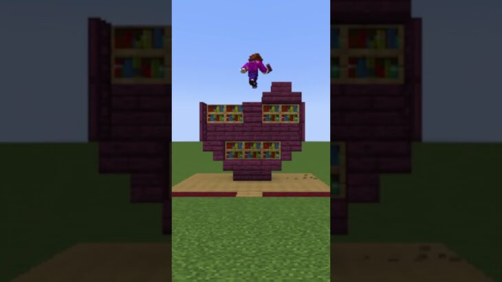 【マイクラ】シンプルに飾れてお洒落に見える本棚を建築してみたい#minecraft #shorts