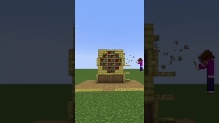 【マイクラ】シンプルに飾れてお洒落に見える本棚を建築してみたい#minecraft #shorts