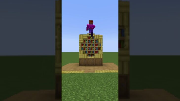 【マイクラ】シンプルに飾れてお洒落に見える本棚を建築してみたい#minecraft #shorts