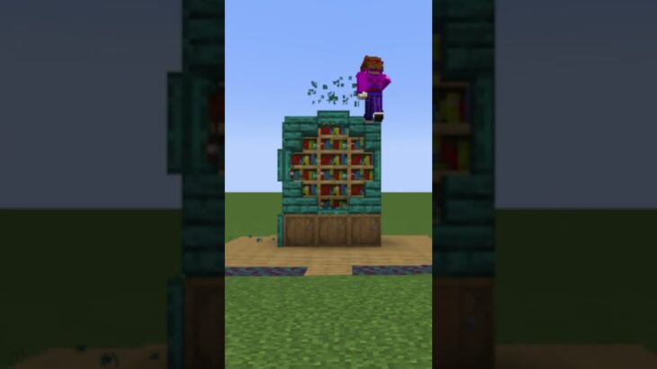 【マイクラ】シンプルに飾れてお洒落に見える本棚を建築してみたい#minecraft #shorts