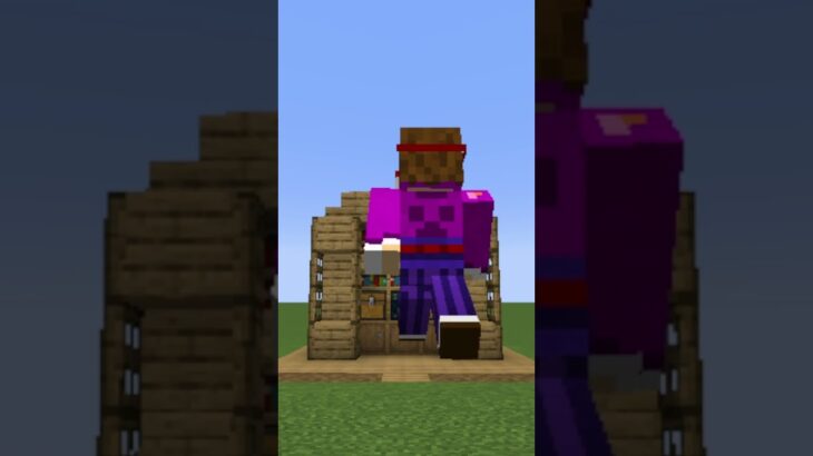 【マイクラ】シンプルに飾れてお洒落に見える本棚を建築してみたい#minecraft #shorts