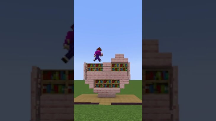 【マイクラ】シンプルに飾れてお洒落に見える本棚を建築してみたい#minecraft #shorts