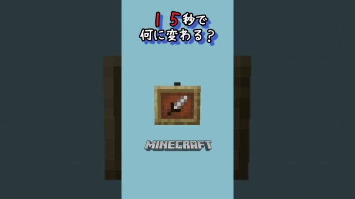 【マイクラ】何かに変わるよ！　#shorts #short