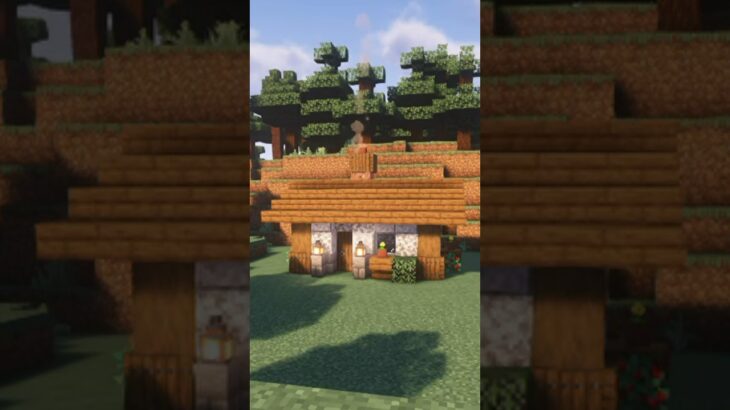 【マイクラ】トウヒと閃緑岩で作るシンプルハウス【マイクラ建築】
