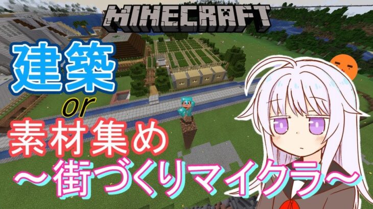 【マイクラ】建築か素材集め！！！～街づくりマイクラ～【マインクラフト実況】