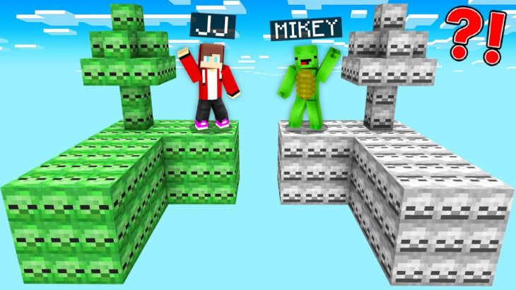 マインクラフトでマイゼン・ゾンビ・スカイブロックvsマイキー・スケルトン・スカイブロックのサバイバルバトル！