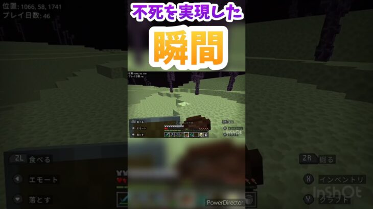 【マイクラ】不死を実現した瞬間がエグいw#マイクラ #マインクラフト #ショート #ショート動画#minecraft #ゲーム