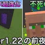 【マイクラ】過去一ふざけてる意味不明アイテムが実装..？！～1.22実装前に革命のアプデが入った件～【マインクラフト】【まいくら】【コマンド】【アップデート紹介】【検証】