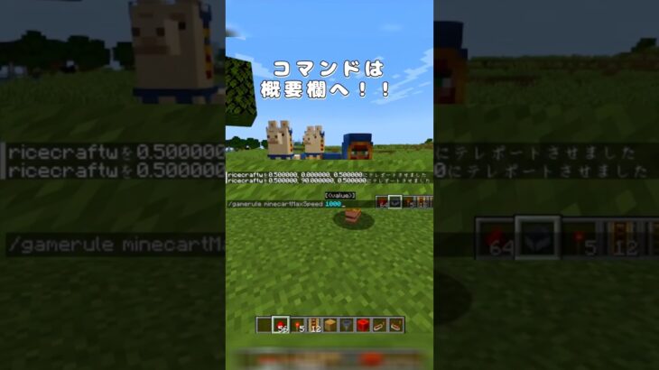 ロケットトロッコ作ったらミラクルが起きたｗｗ【24w33a】#minecraftshorts #マイクラ装置 #マイクラコマンド