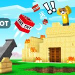 I Built A TNT CANNON To Attack My Friend In Our Minecraft World!