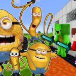 MAIZEN : MINIONS Despicable Me 4 vs 最も安全な家 – マインクラフトゲームプレイ、マイキーとJJによる（Maizenパロディ）