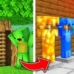 Mikey and JJ Built a Secret ARMOR Base in Minecraft! (Maizen)