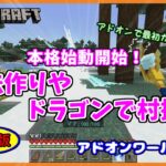 【Minecraft】アドオンワールド＃１　本格始動！「魔法作りやドラゴンで村を探そう」統合版