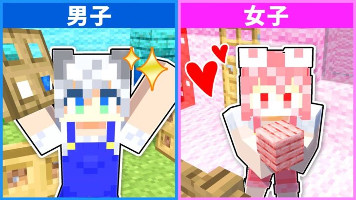 男子と女子が作る建築対決🏠総集編【マイクラ/Minecraft】