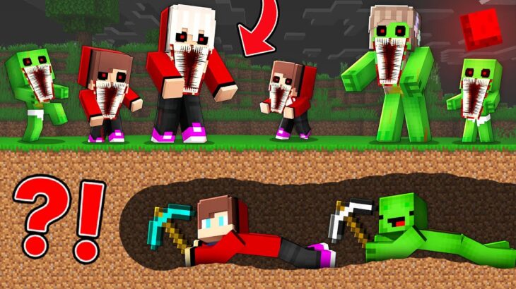 マイゼンとマイキーがMinecraftで恐ろしい家族の黙示録から脱出！