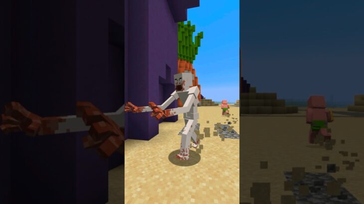 Minecraft: Destroying Squidwards House ! 🤬🤠💀 (Did you do this with はいよろこんで ) #shorts #minecraft