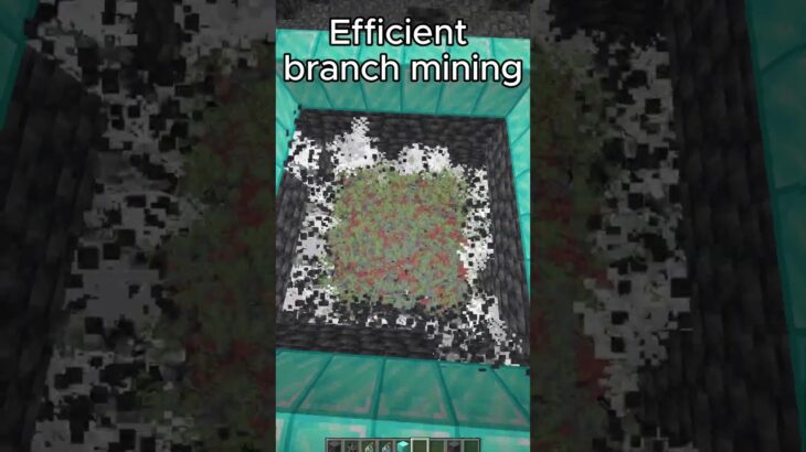 (Minecraft) Efficient branch mining #minecraft #shorts  #short #はいよろこんで 　　　　#マインクラフト 　#マイクラ