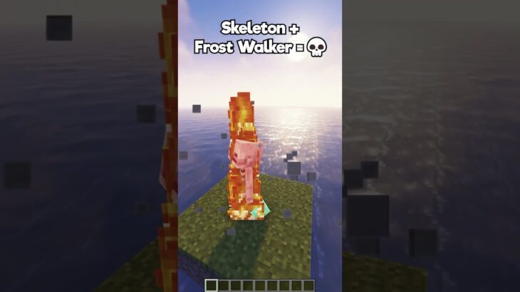 Minecraft Frost Walker Boots💀 (はいよろこんで) #minecraft #shorts