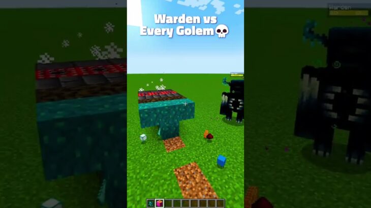 Minecraft: Warden vs Every Golem (はいよろこんで) #minecraft #shorts