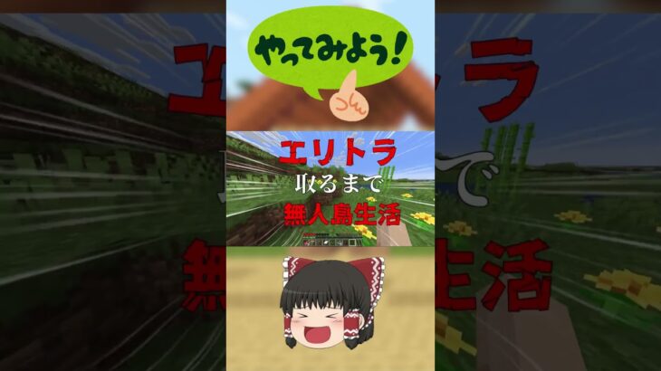 【Minecraft】エリトラ取るまで出られません？無人島編#マイクラ  #マインクラフト  #マイクラ建築  #minecraft  #games  #ゆっくり実況 #shorts