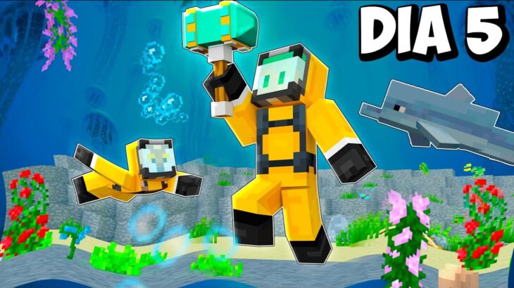 Minecraft pero BAJO el AGUA! | Willy y Fargan DIA 5