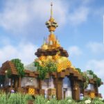 【マインクラフト】ハニカム自動回収機付のかわいいファンタジーなハチの家の作り方【Minecraft】How to build a cute fantasy bee house