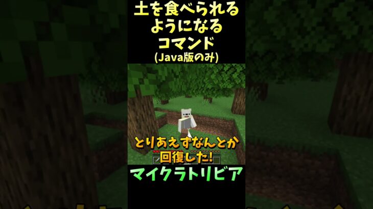 土が食べられるようになるコマンド【誰かに教えたくなっちゃうマイクラトリビア #Shorts】 #マイクラ #マイクラ豆知識 #マインクラフト