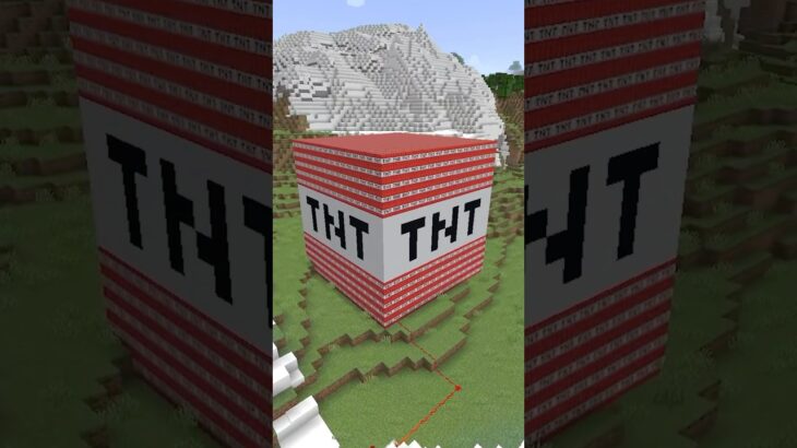 巨大なTNTをTNTで作ってみた！【マイクラ】 #shorts