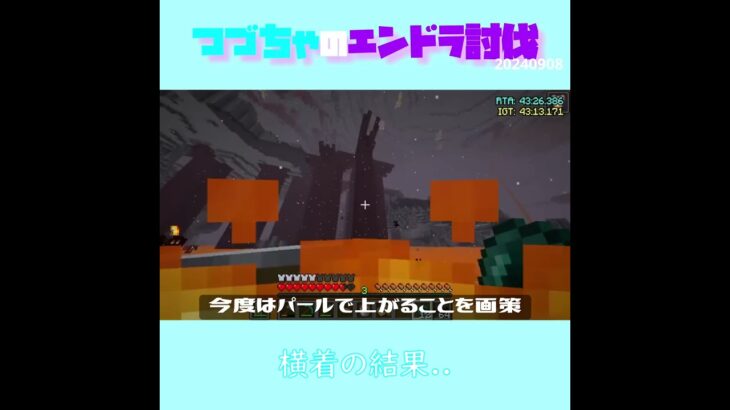 【マイクラ】横着の結果…　 fromつづちゃのエンドラ討伐！2024/09/08　#Minecraft　#Shorts